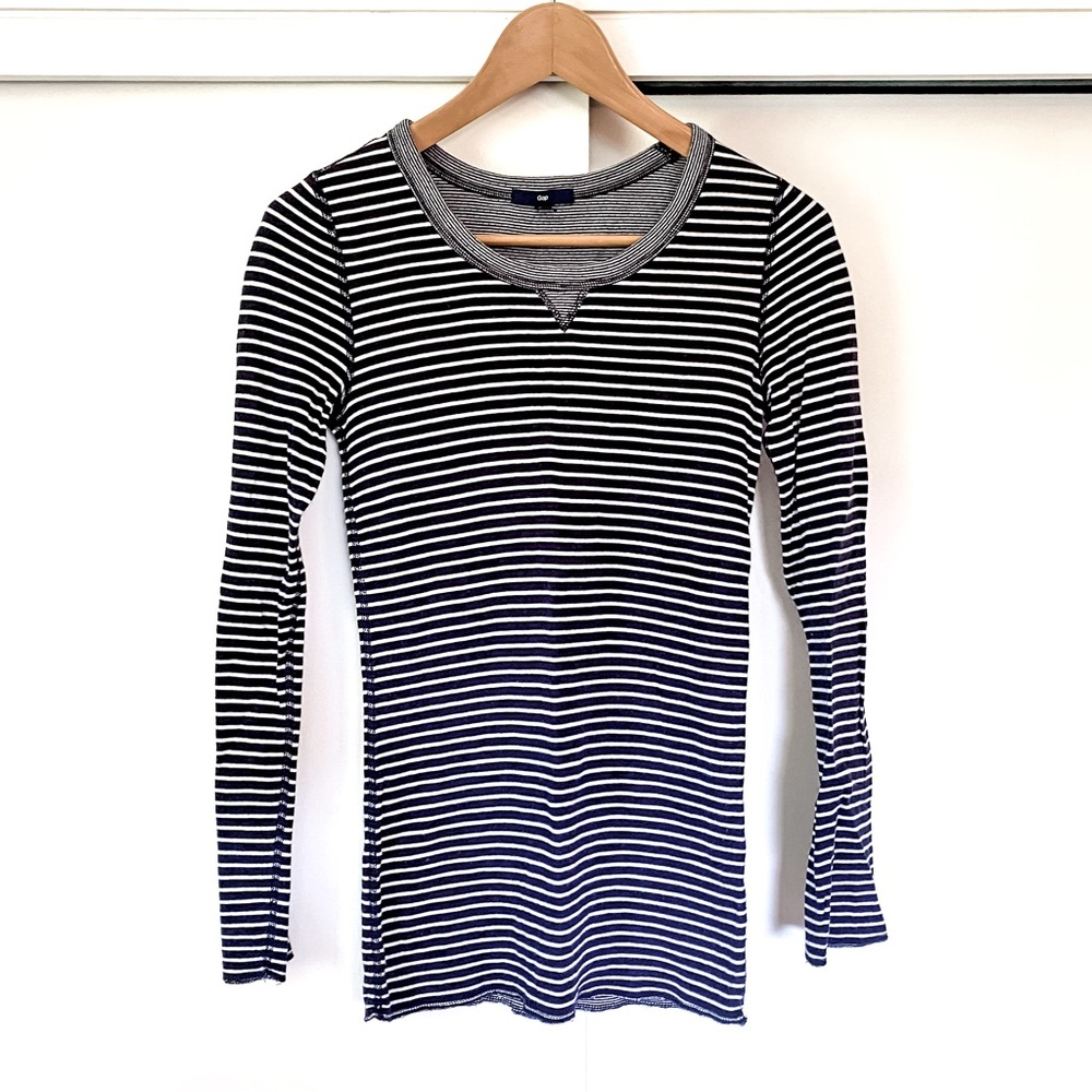 Gap 100% cotton cozy long sleeve striped shirt